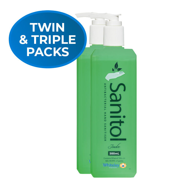 Sanitol Jade 500ml Twin & Triple Packs Hand Sanitiser
